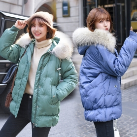 8826短款羽绒服女韩国东大门新款冬装学生棉衣大毛领加厚保暖外套