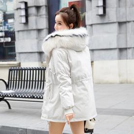 实拍加厚工装外套女短款冬季新款韩版bf宽松大毛领棉衣棉服学生