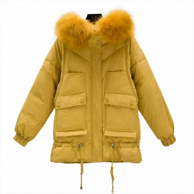8859韩版新款短款羽绒服女装冬季学生棉袄ins加厚大毛领棉衣外套